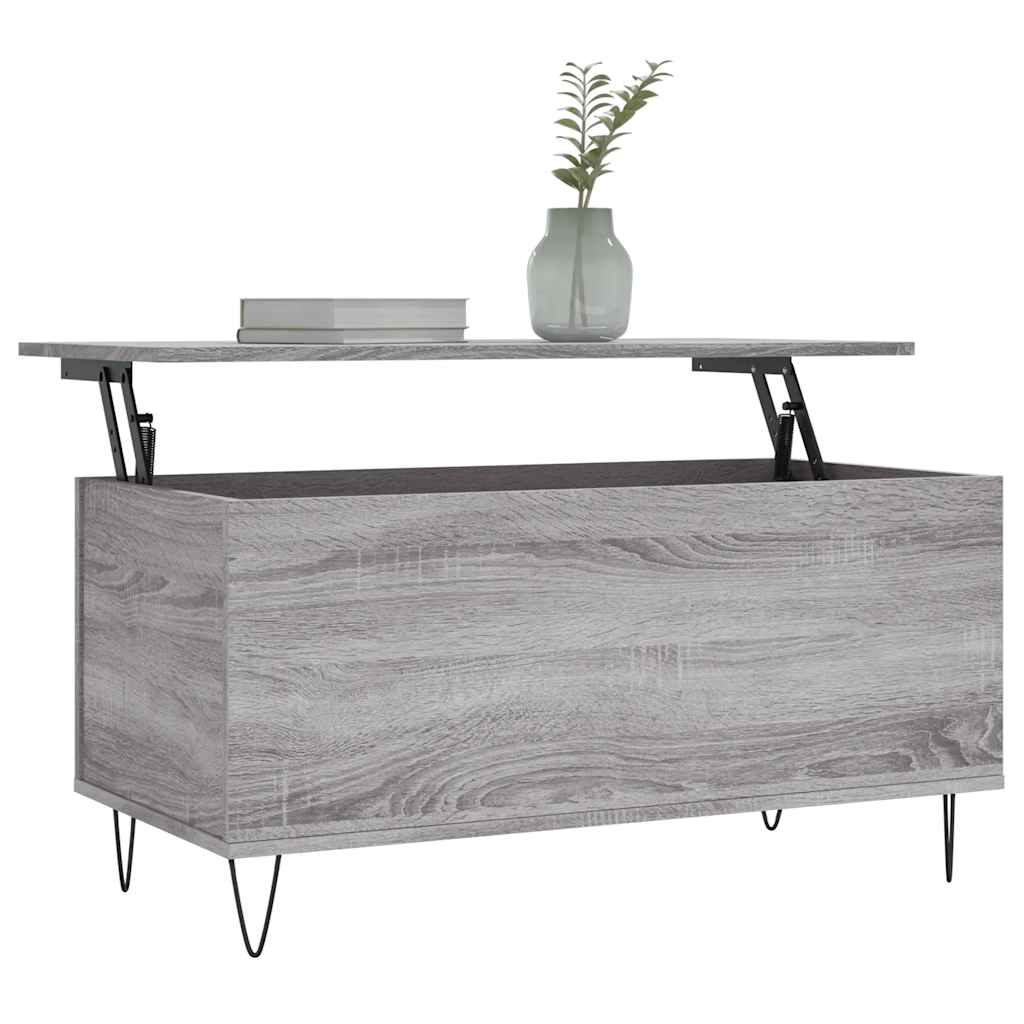 Τραπεζάκι Σαλονιού Γκρι Sonoma 90x44,5x45 εκ.Επεξεργασμένο Ξύλο