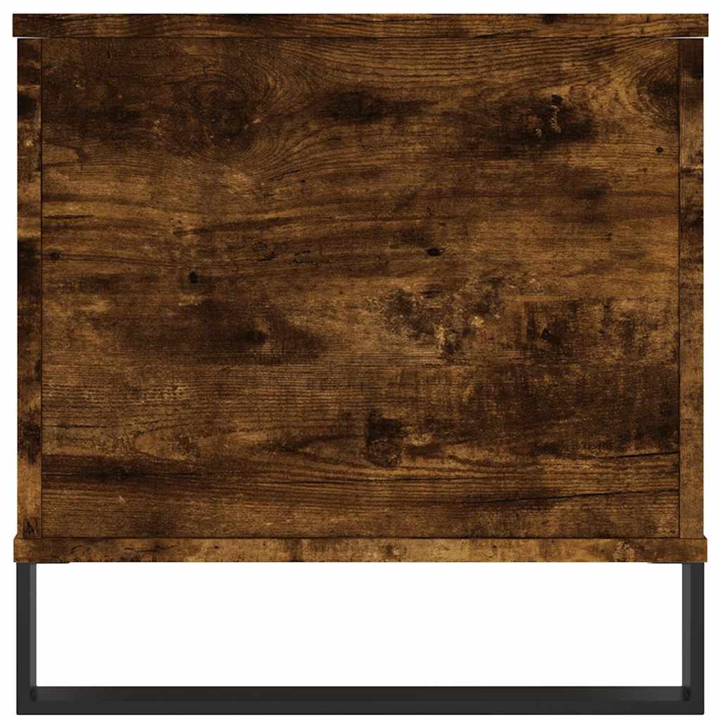 Τραπεζάκι Σαλονιού Καπνιστή Δρυς 90x44,5x45 εκ. Επεξ. Ξύλο