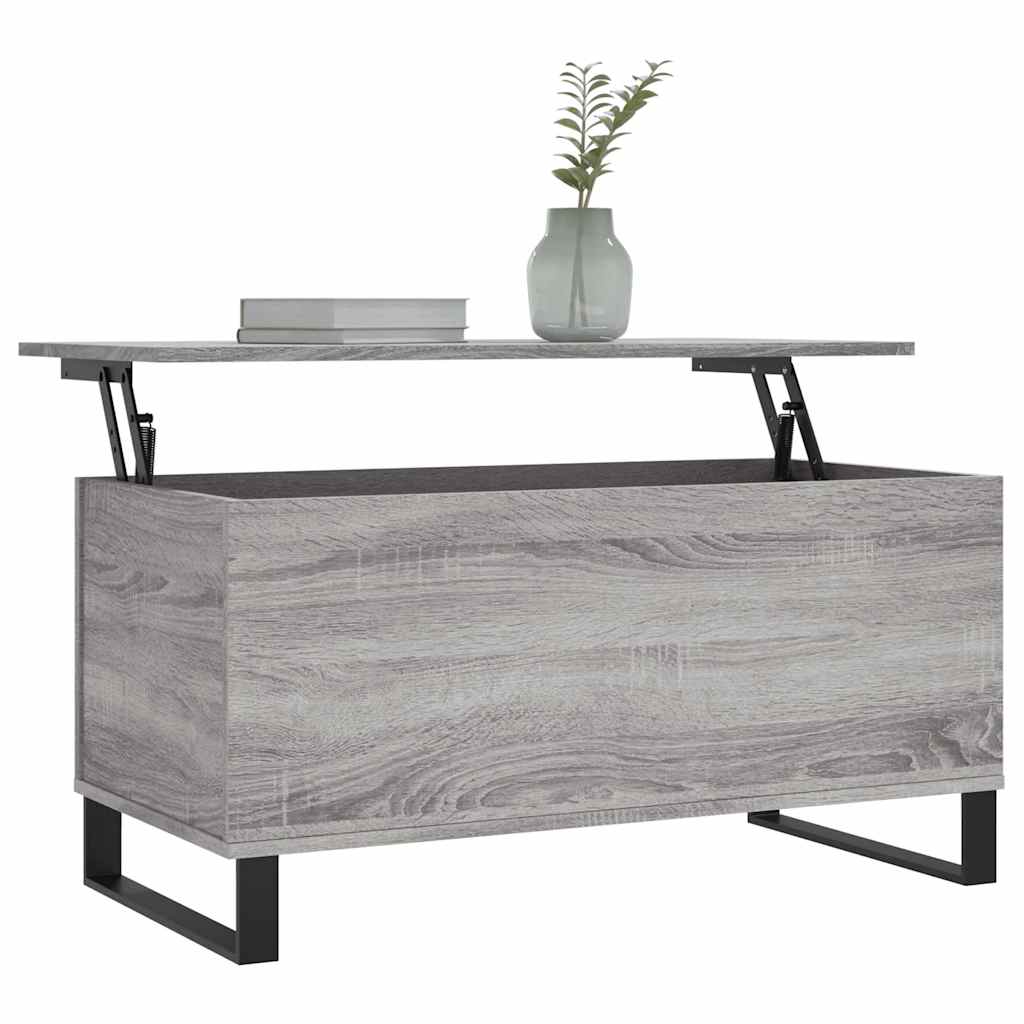 Τραπεζάκι Σαλονιού Γκρι Sonoma 90x44,5x45 εκ.Επεξεργασμένο Ξύλο
