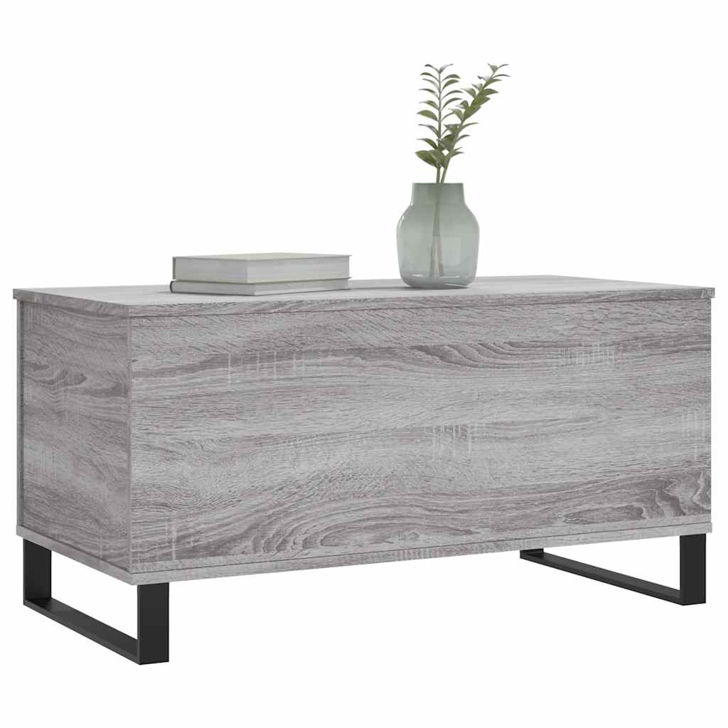 Τραπεζάκι Σαλονιού Γκρι Sonoma 90x44,5x45 εκ.Επεξεργασμένο Ξύλο