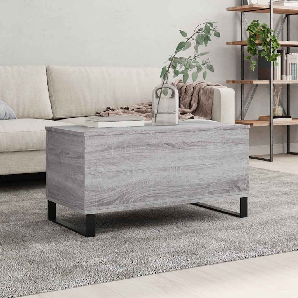 Τραπεζάκι Σαλονιού Γκρι Sonoma 90x44,5x45 εκ.Επεξεργασμένο Ξύλο
