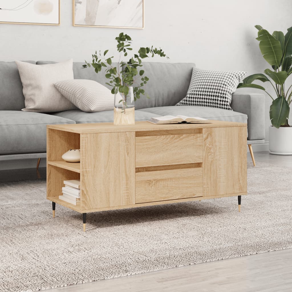 Τραπεζάκι Σαλονιού Sonoma Δρυς 102x44,5x50 εκ. Επεξεργ. Ξύλο