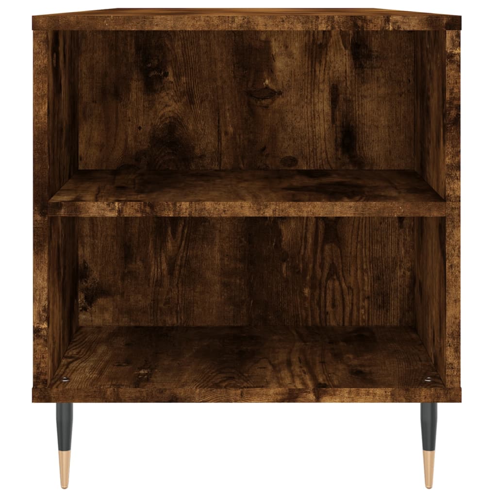 Τραπεζάκι Σαλονιού Καπνιστή Δρυς 102x44,5x50 εκ. Επεξεργ. Ξύλο