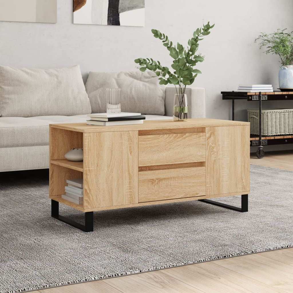Τραπεζάκι Σαλονιού Sonoma Δρυς 102x44,5x50 εκ. Επεξεργ. Ξύλο
