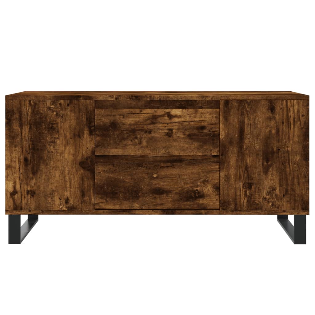 Τραπεζάκι Σαλονιού Καπνιστή Δρυς 102x44,5x50 εκ. Επεξεργ. Ξύλο