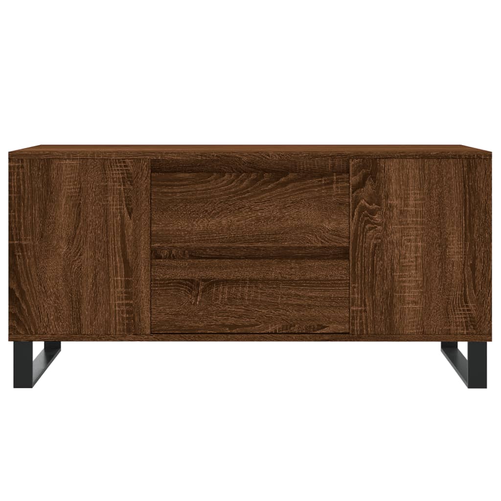 Τραπεζάκι Σαλονιού Καφέ Δρυς 102x44,5x50 εκ. Επεξεργασμένο Ξύλο