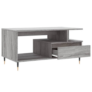 Τραπεζάκι Σαλονιού Γκρι Sonoma 90x49x45 εκ.Επεξεργασμένο Ξύλο