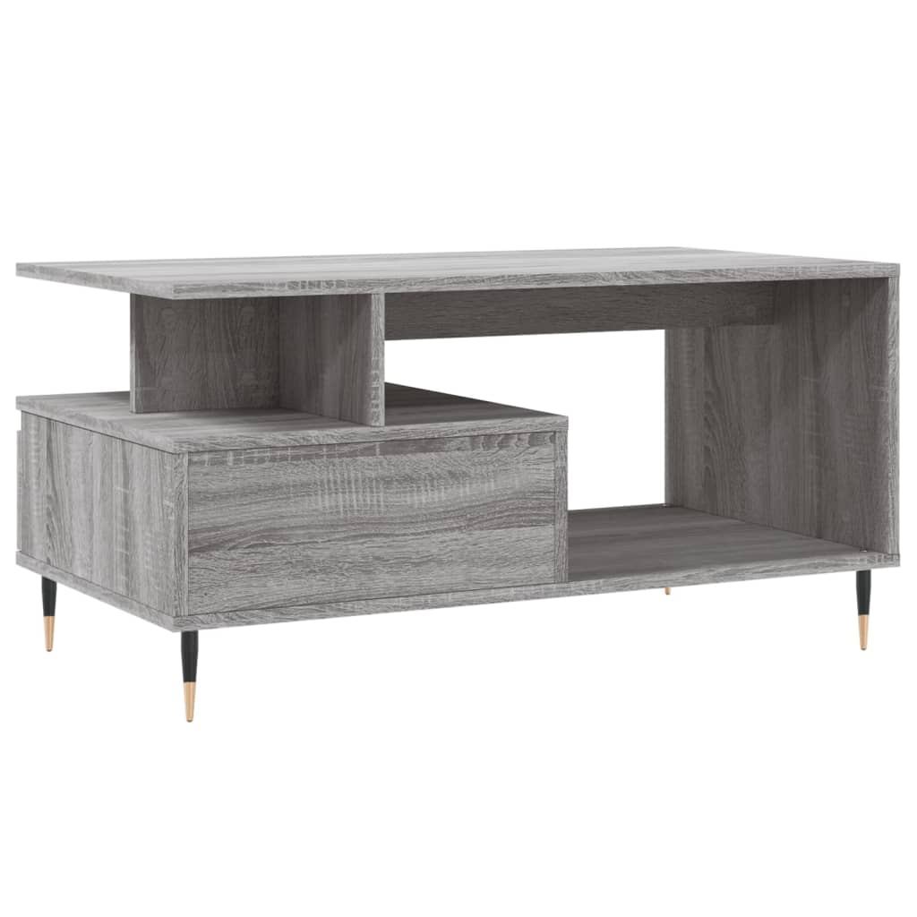 Τραπεζάκι Σαλονιού Γκρι Sonoma 90x49x45 εκ.Επεξεργασμένο Ξύλο