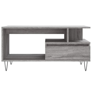 Τραπεζάκι Σαλονιού Γκρι Sonoma 90x49x45 εκ.Επεξεργασμένο Ξύλο - Pakobazaar