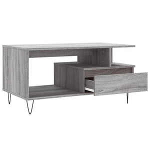 Τραπεζάκι Σαλονιού Γκρι Sonoma 90x49x45 εκ.Επεξεργασμένο Ξύλο - Pakobazaar
