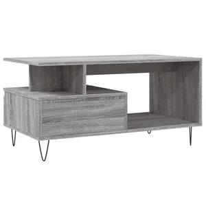 Τραπεζάκι Σαλονιού Γκρι Sonoma 90x49x45 εκ.Επεξεργασμένο Ξύλο - Pakobazaar