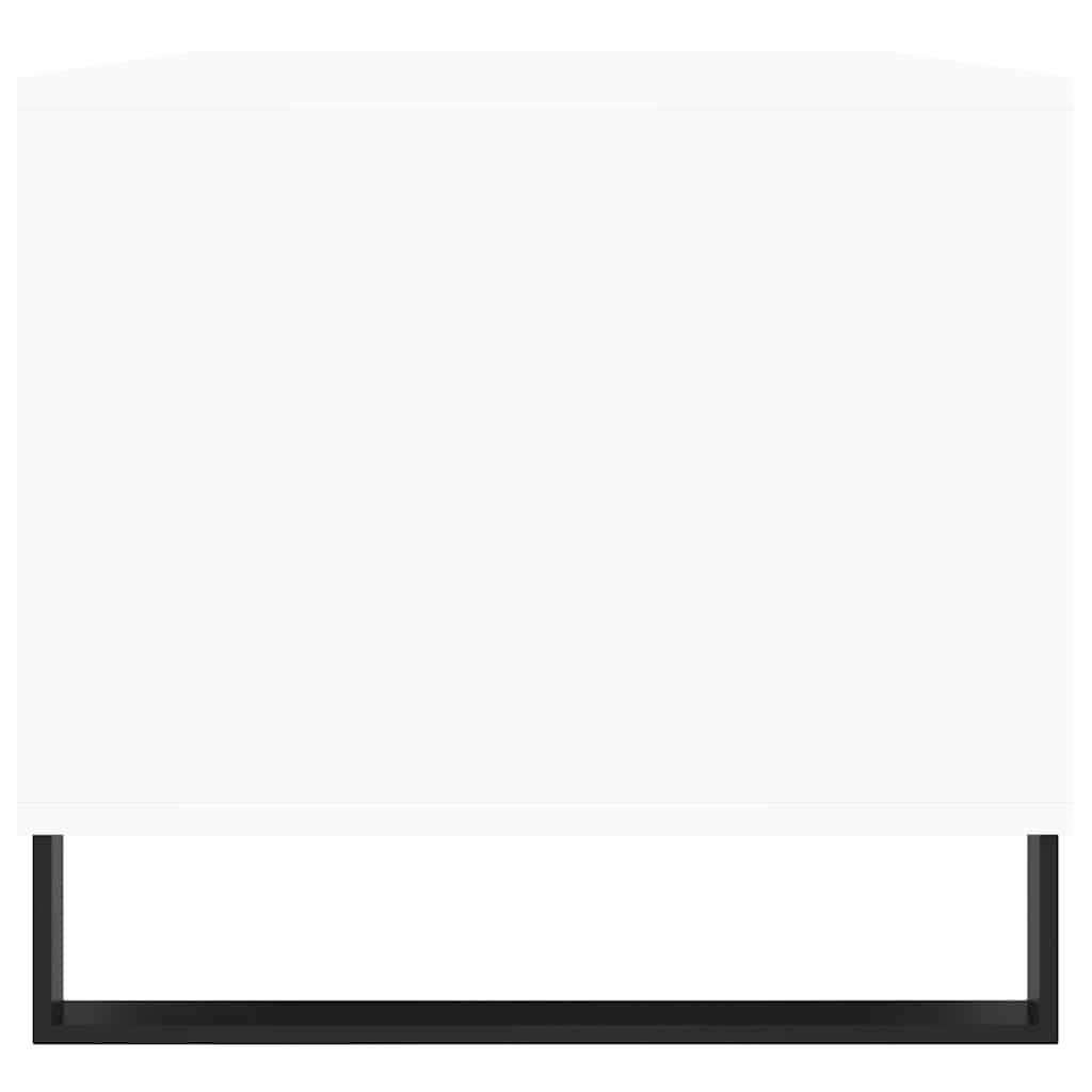 Τραπεζάκι Σαλονιού Λευκό 90 x 49 x45 εκ. από Επεξεργασμένο Ξύλο