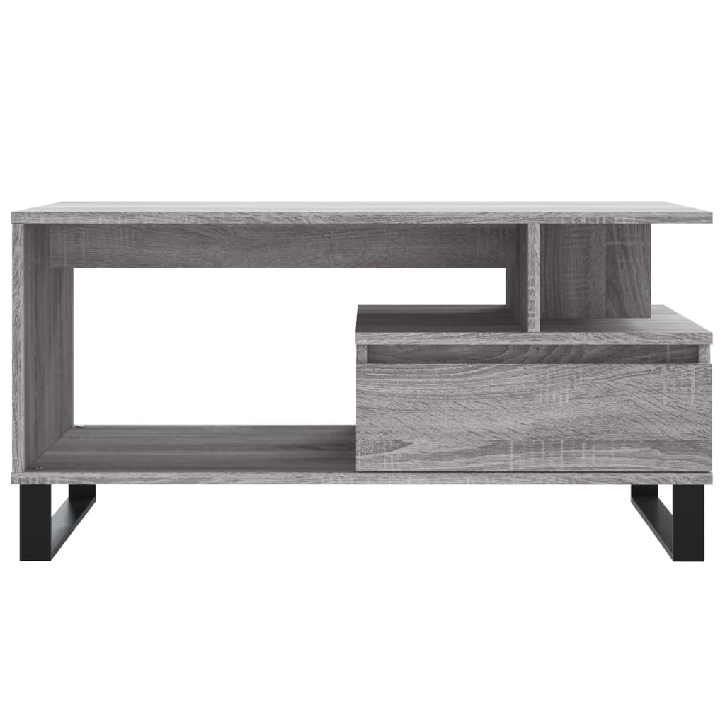 Τραπεζάκι Σαλονιού Γκρι Sonoma 90x49x45 εκ.Επεξεργασμένο Ξύλο - Pakobazaar