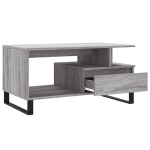 Τραπεζάκι Σαλονιού Γκρι Sonoma 90x49x45 εκ.Επεξεργασμένο Ξύλο - Pakobazaar