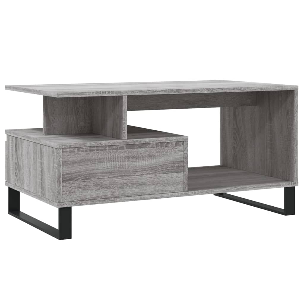 Τραπεζάκι Σαλονιού Γκρι Sonoma 90x49x45 εκ.Επεξεργασμένο Ξύλο - Pakobazaar