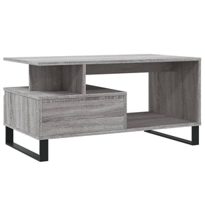 Τραπεζάκι Σαλονιού Γκρι Sonoma 90x49x45 εκ.Επεξεργασμένο Ξύλο - Pakobazaar
