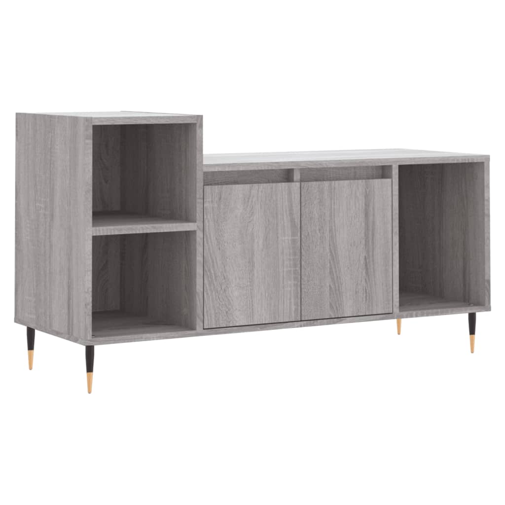 Έπιπλο Τηλεόρασης Γκρι Sonoma 100x35x55 εκ. από Επεξεργ. Ξύλο