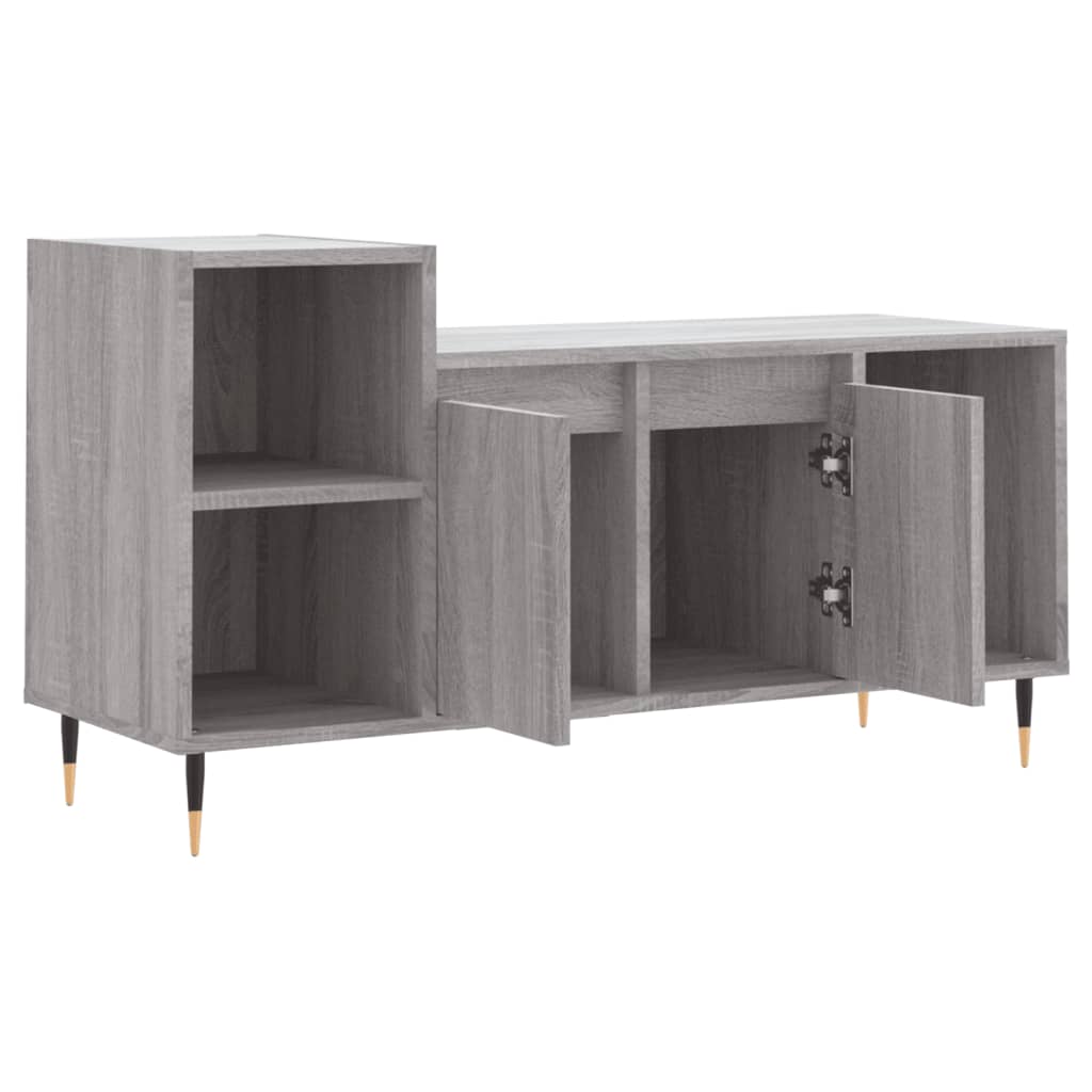 Έπιπλο Τηλεόρασης Γκρι Sonoma 100x35x55 εκ. από Επεξεργ. Ξύλο