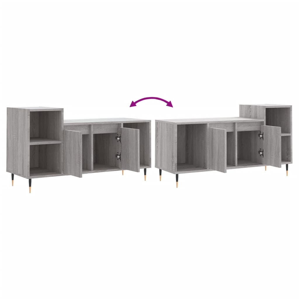 Έπιπλο Τηλεόρασης Γκρι Sonoma 100x35x55 εκ. από Επεξεργ. Ξύλο