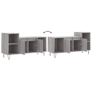 Έπιπλο Τηλεόρασης Γκρι Sonoma 100x35x55 εκ. από Επεξεργ. Ξύλο
