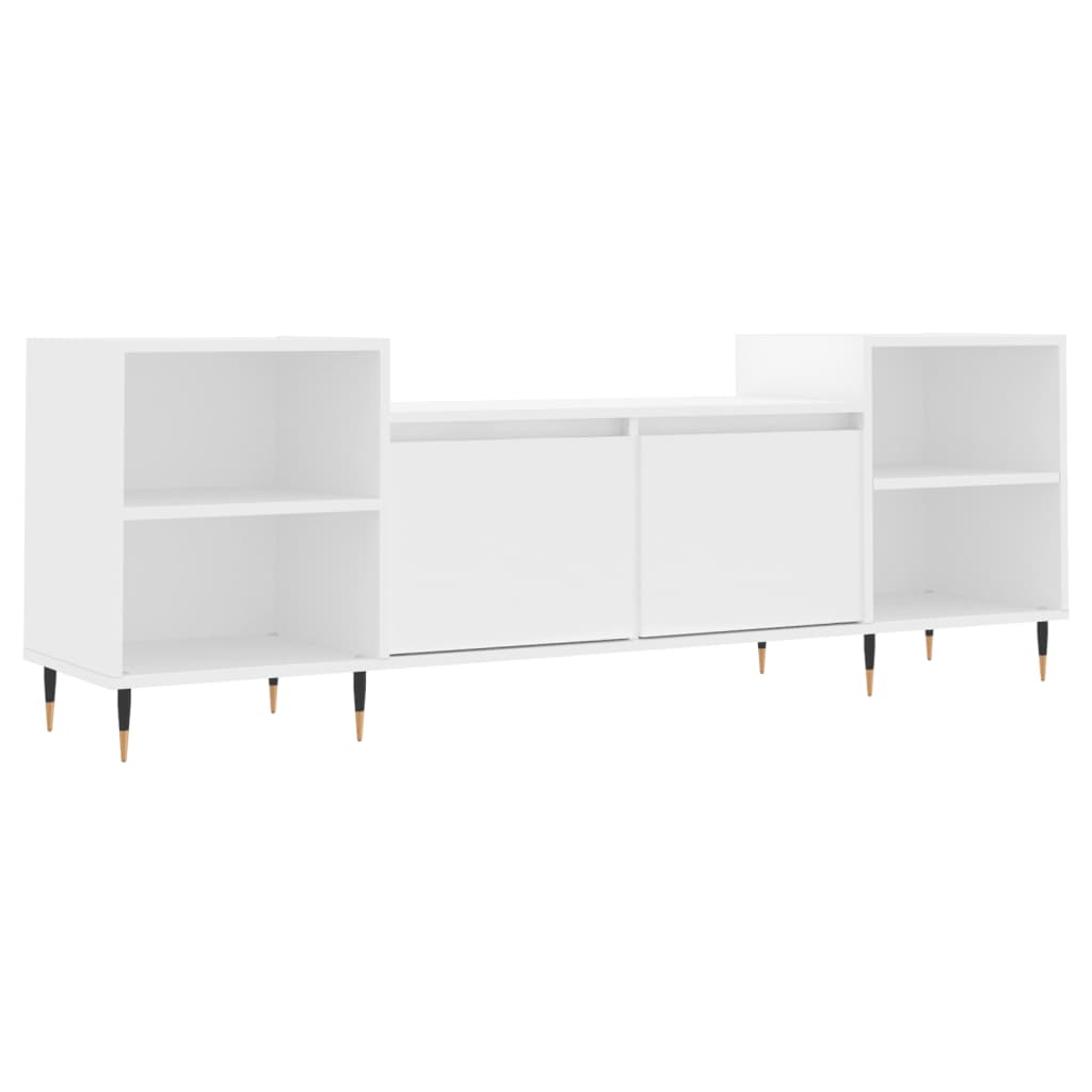 Έπιπλο Τηλεόρασης Λευκό 160 x 35 x 55 εκ. Επεξεργασμένο Ξύλο