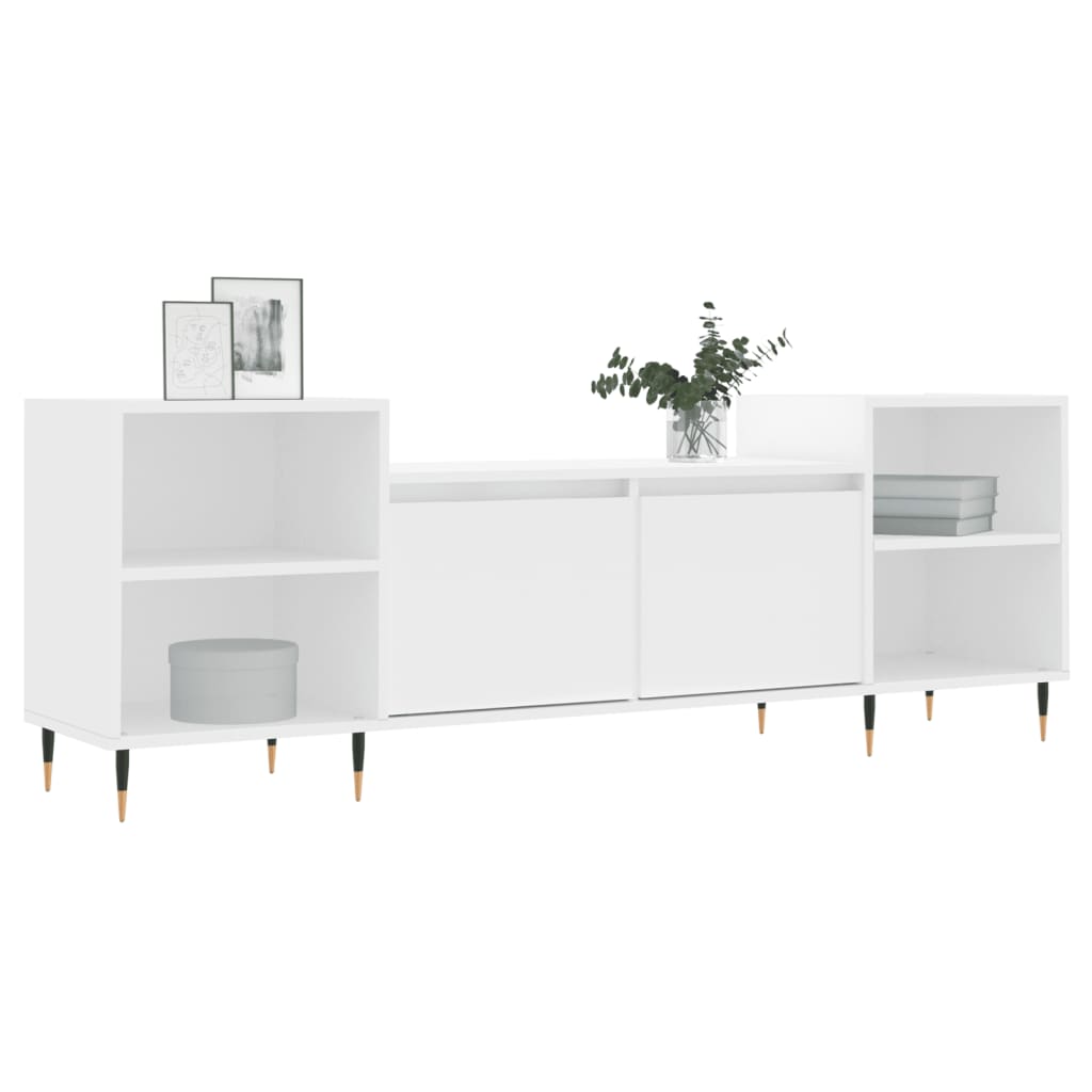 Έπιπλο Τηλεόρασης Λευκό 160 x 35 x 55 εκ. Επεξεργασμένο Ξύλο
