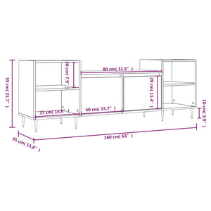 Έπιπλο Τηλεόρασης Λευκό 160 x 35 x 55 εκ. Επεξεργασμένο Ξύλο