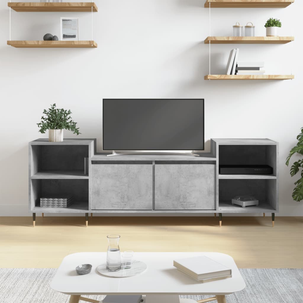 Έπιπλο Τηλεόρασης Γκρι Σκυρ. 160x35x55 εκ. Επεξ. Ξύλο - Pakobazaar