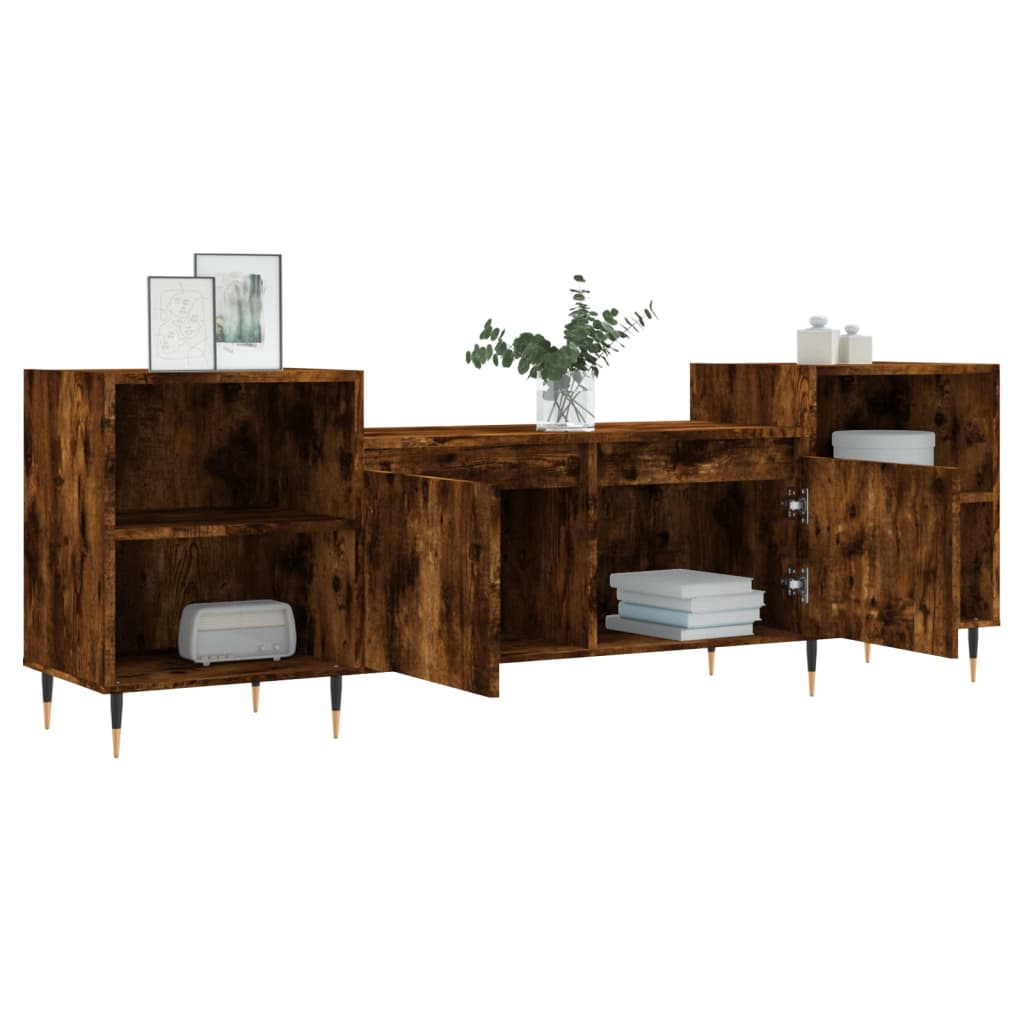 Έπιπλο Τηλεόρασης Καπνιστή Δρυς 160x35x55 εκ. Επεξ. Ξύλο - Pakobazaar