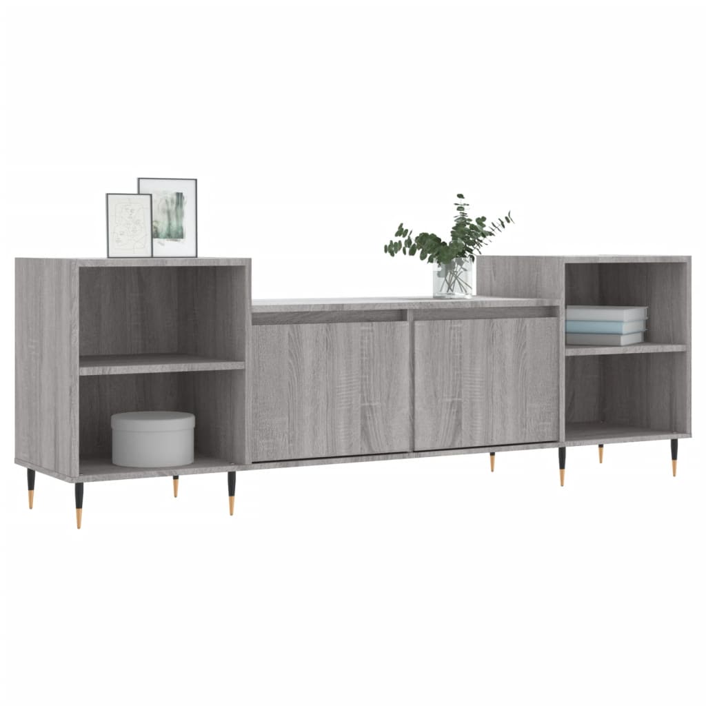 Έπιπλο Τηλεόρασης Γκρι Sonoma 160x35x55 εκ. από Επεξεργ. Ξύλο