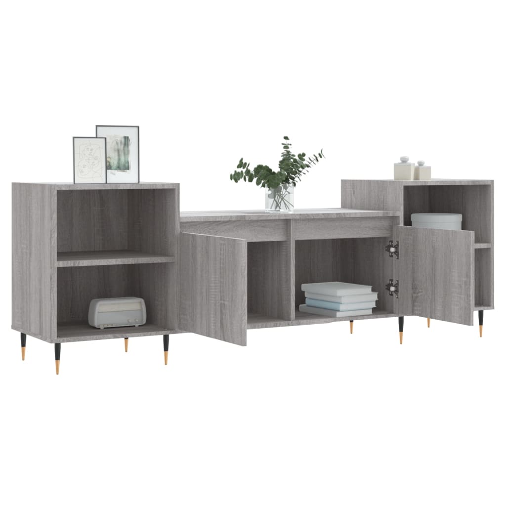 Έπιπλο Τηλεόρασης Γκρι Sonoma 160x35x55 εκ. από Επεξεργ. Ξύλο