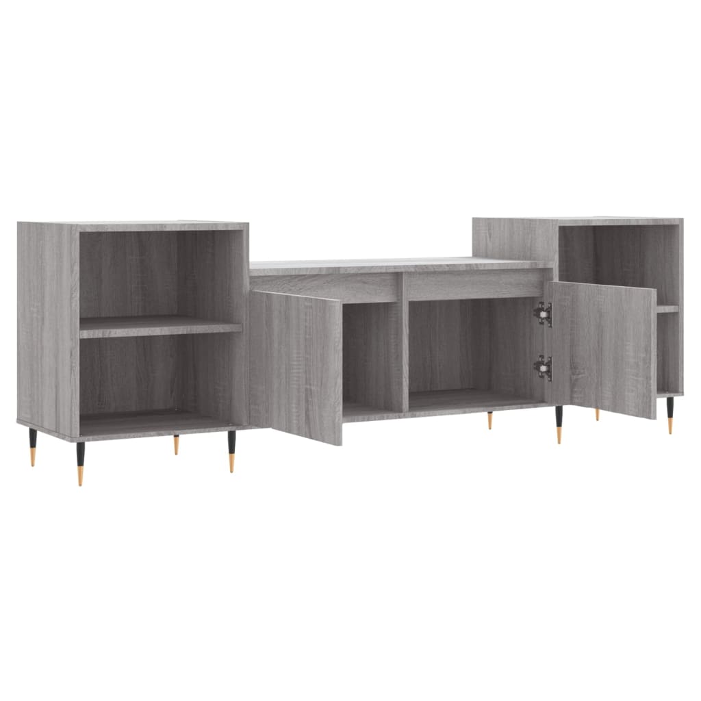 Έπιπλο Τηλεόρασης Γκρι Sonoma 160x35x55 εκ. από Επεξεργ. Ξύλο