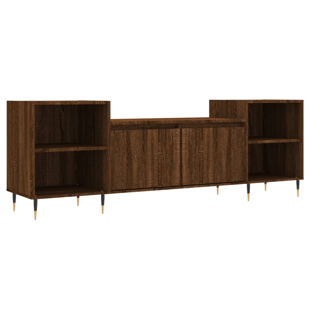 Έπιπλο Τηλεόρασης Καφέ Δρυς 160x35x55 εκ. Επεξεργασμένο Ξύλο