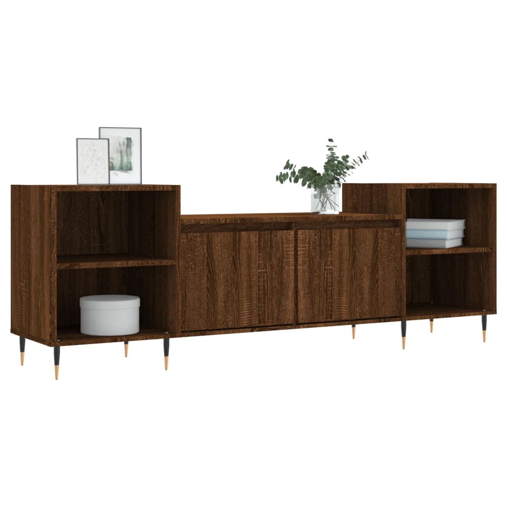 Έπιπλο Τηλεόρασης Καφέ Δρυς 160x35x55 εκ. Επεξεργασμένο Ξύλο