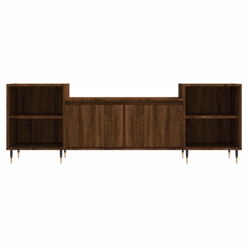 Έπιπλο Τηλεόρασης Καφέ Δρυς 160x35x55 εκ. Επεξεργασμένο Ξύλο