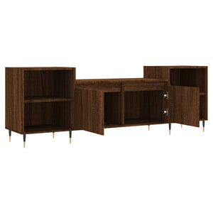 Έπιπλο Τηλεόρασης Καφέ Δρυς 160x35x55 εκ. Επεξεργασμένο Ξύλο