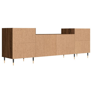 Έπιπλο Τηλεόρασης Καφέ Δρυς 160x35x55 εκ. Επεξεργασμένο Ξύλο