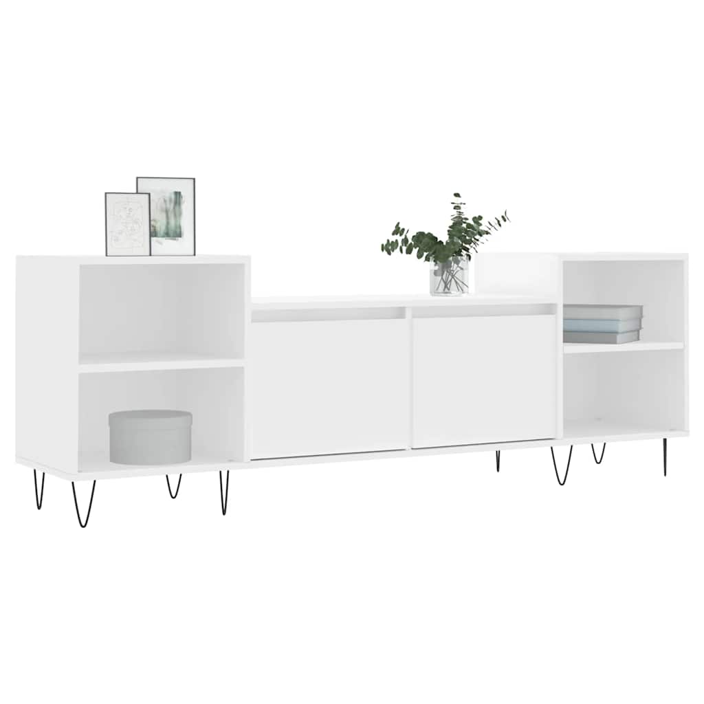 Έπιπλο Τηλεόρασης Λευκό 160 x 35 x 55 εκ. Επεξεργασμένο Ξύλο
