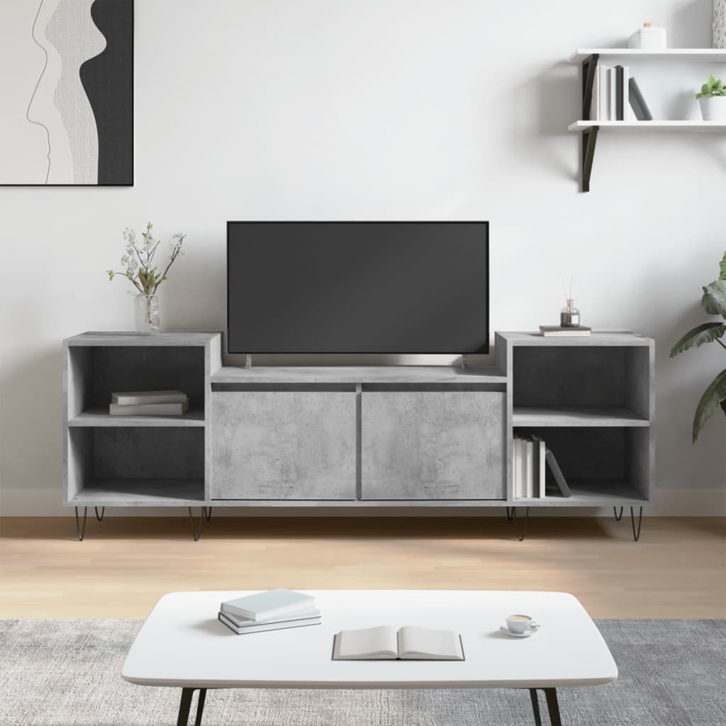 Έπιπλο Τηλεόρασης Γκρι Σκυρ. 160x35x55 εκ. Επεξ. Ξύλο - Pakobazaar