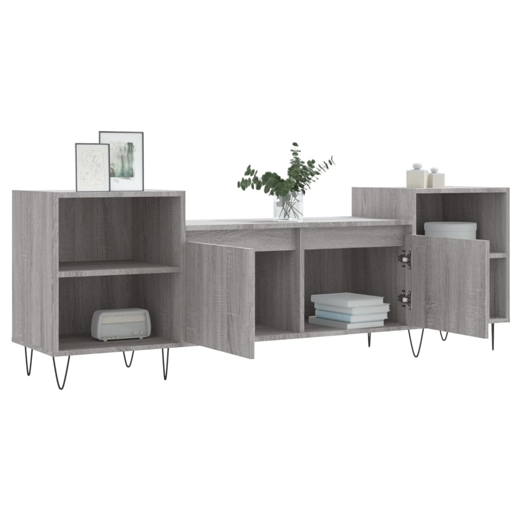 Έπιπλο Τηλεόρασης Γκρι Sonoma 160x35x55 εκ. από Επεξεργ. Ξύλο - Pakobazaar