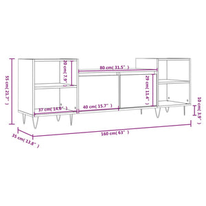 Έπιπλο Τηλεόρασης Γκρι Sonoma 160x35x55 εκ. από Επεξεργ. Ξύλο - Pakobazaar