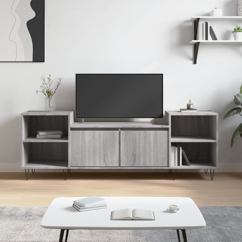 Έπιπλο Τηλεόρασης Γκρι Sonoma 160x35x55 εκ. από Επεξεργ. Ξύλο - Pakobazaar