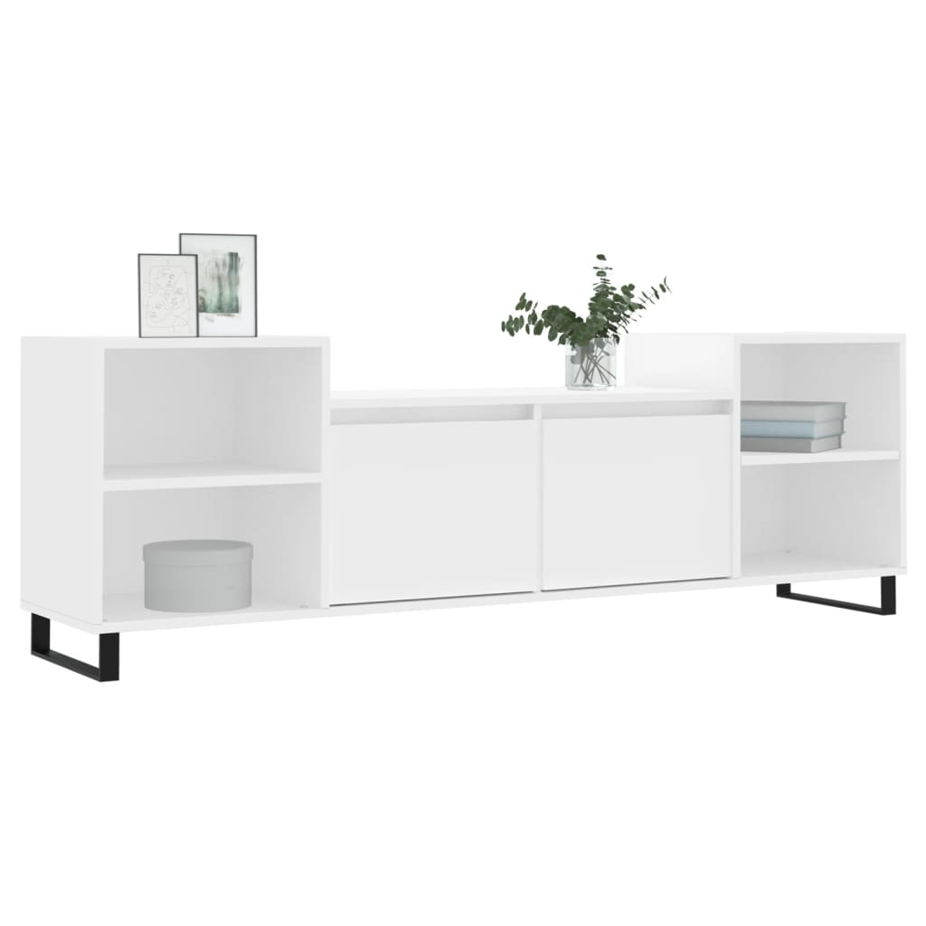 Έπιπλο Τηλεόρασης Λευκό 160 x 35 x 55 εκ. Επεξεργασμένο Ξύλο