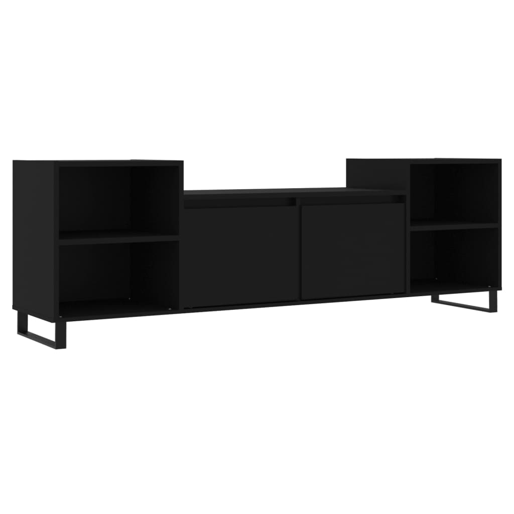 Έπιπλο Τηλεόρασης Μαύρο 160x35x55 εκ. από Επεξεργασμένο Ξύλο