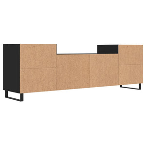 Έπιπλο Τηλεόρασης Μαύρο 160x35x55 εκ. από Επεξεργασμένο Ξύλο