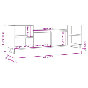 Έπιπλο Τηλεόρασης Καπνιστή Δρυς 160x35x55 εκ. Επεξ. Ξύλο - Pakobazaar