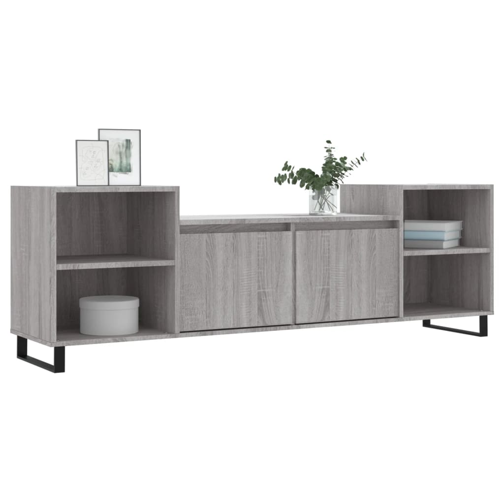 Έπιπλο Τηλεόρασης Γκρι Sonoma 160x35x55 εκ. από Επεξεργ. Ξύλο