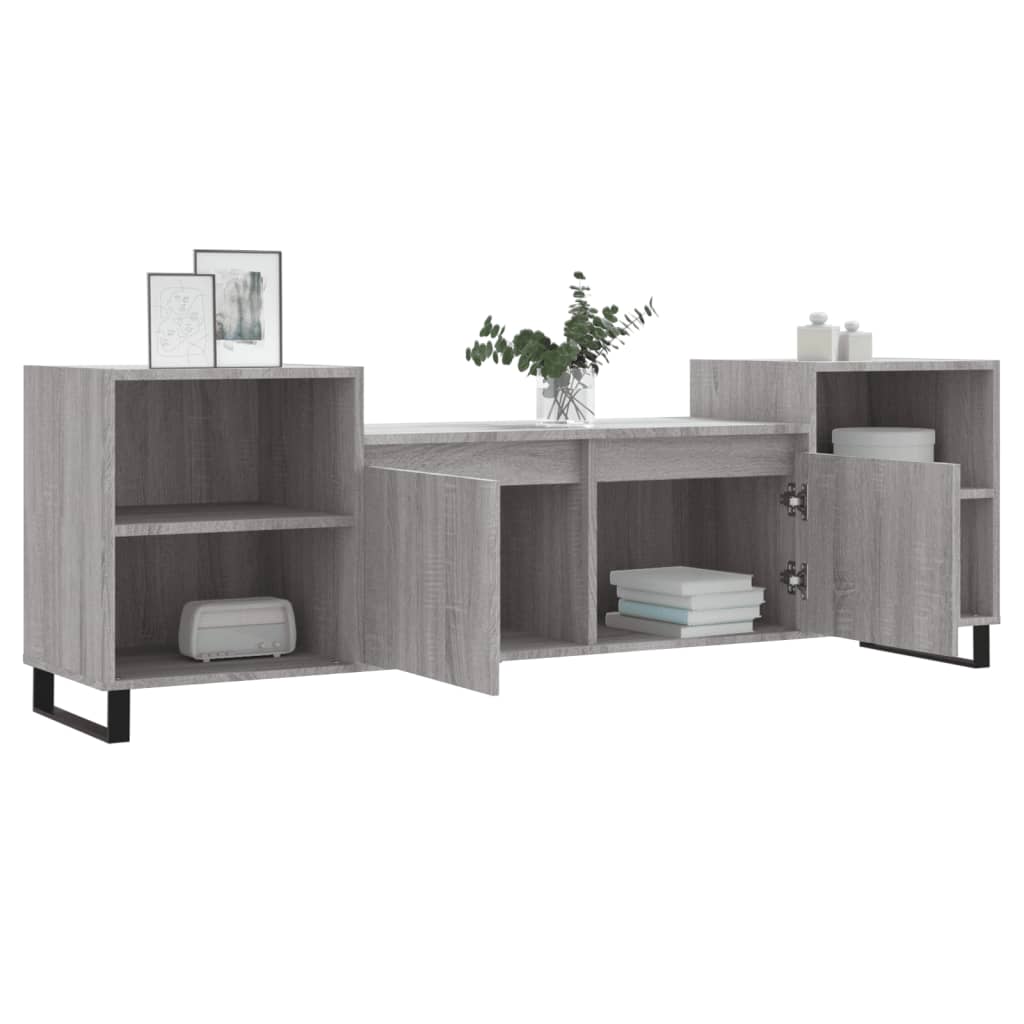 Έπιπλο Τηλεόρασης Γκρι Sonoma 160x35x55 εκ. από Επεξεργ. Ξύλο