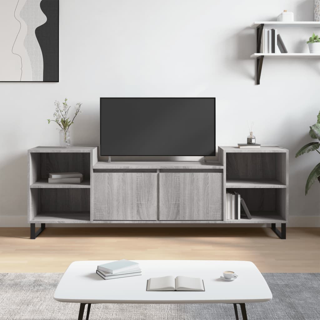 Έπιπλο Τηλεόρασης Γκρι Sonoma 160x35x55 εκ. από Επεξεργ. Ξύλο