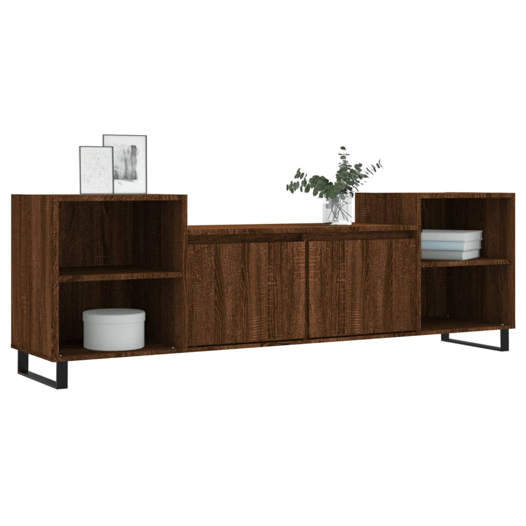 Έπιπλο Τηλεόρασης Καφέ Δρυς 160x35x55 εκ. Επεξεργασμένο Ξύλο